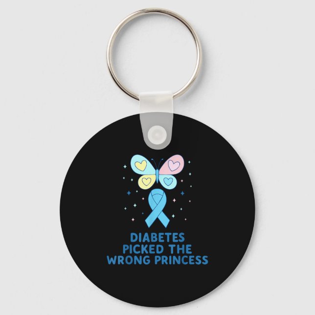 Porte-clés T1d Diabetes Warrior Butterfly Princess Diabetes A (Recto)