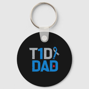 Porte-clés T1d Papa Soutien de sensibilisation au diabète Lut