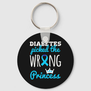 Porte-clés T1d Sensibilisation Princesse Filles Diabète Diabè