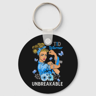 Porte-clés T1d Type 1 Diabète Guerrier Sensibilisation Indest