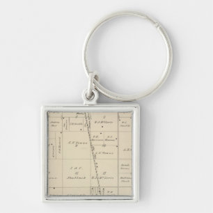 Porte-clés T24S R25E Carte de la section du comté de Tulare