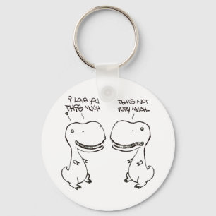 Porte-clés T-rex amour