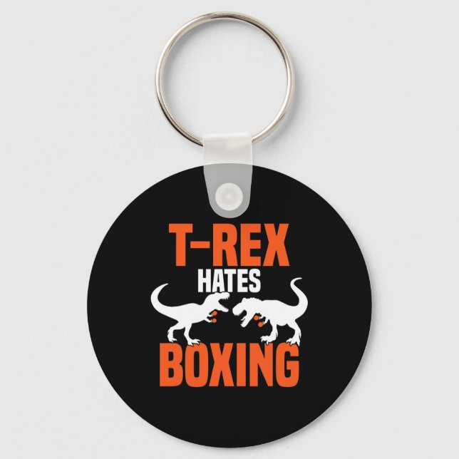 Porte-clés T-rex déteste la boxe - Boxe Sparring Kick Boxing  (Recto)