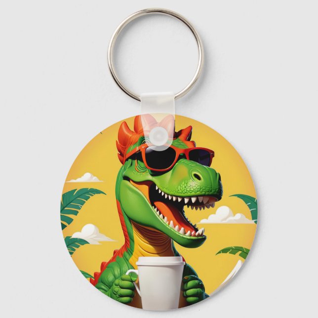 Porte-clés T-Rex dinosaure drôle  (Recto)