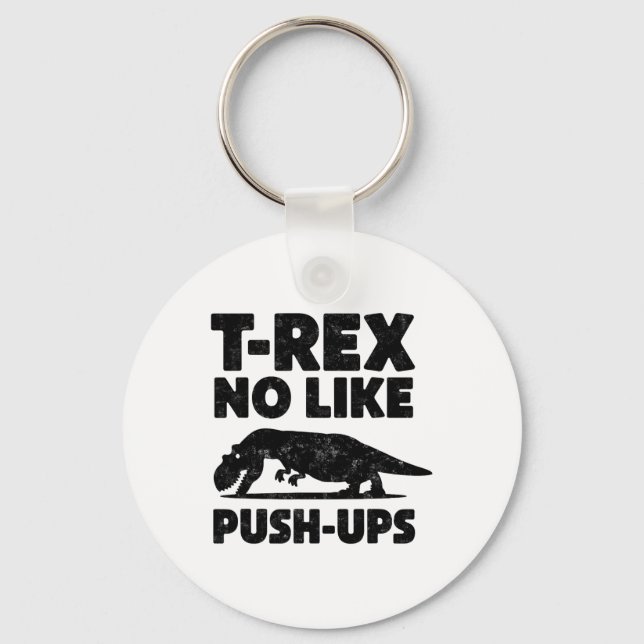 Porte-clés T-rex drôle n'aime pas les pompes Gym Workout Dino (Recto)