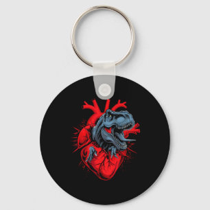 Porte-clés T-rex Saint-Valentin Battement de coeur Rugissemen