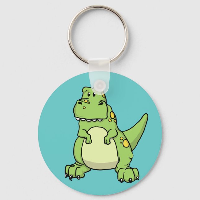 Porte-clés T-Rex Vert mignon (Recto)
