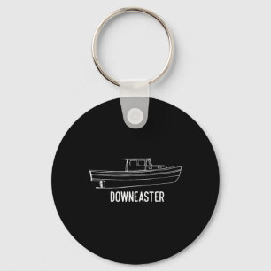 Porte-clés T Shir de bateau de pêche au homard Downeaster de
