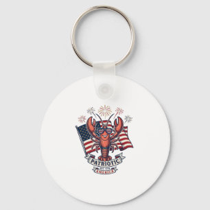 Porte-clés T-Shirt_1 gravure vintage drapeau homard patriotiq