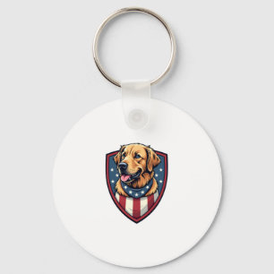 Porte-clés T-shirt avec gravure Golden Retriever Papa Chien P