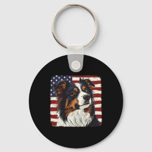 Porte-clés T-shirt avec image de chien berger australien patr