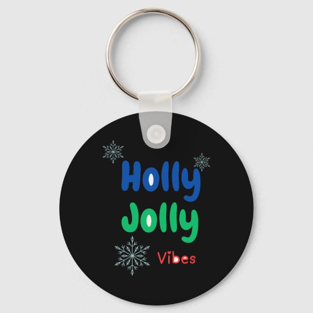 Porte-clés T Shirt Bébé Bold Holly Jolly  (Recto)