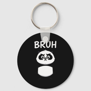 Porte-clés T-shirt Cool Bruh Panda drôle dessin animé ours ho