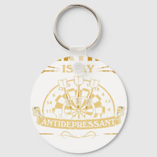 Porte-clés T-Shirt Darter Dart Cadeau Fléchettes Mon Antidépr