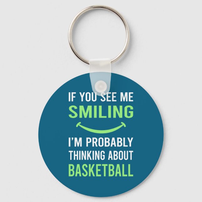 Porte-clés T-shirt de basket-ball souriant  (Recto)