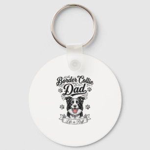 Porte-clés T-shirt de conception de papa Border Collie gravur