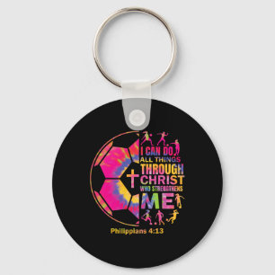 Porte-clés T Shirt de football chrétien Filles Adolescents En