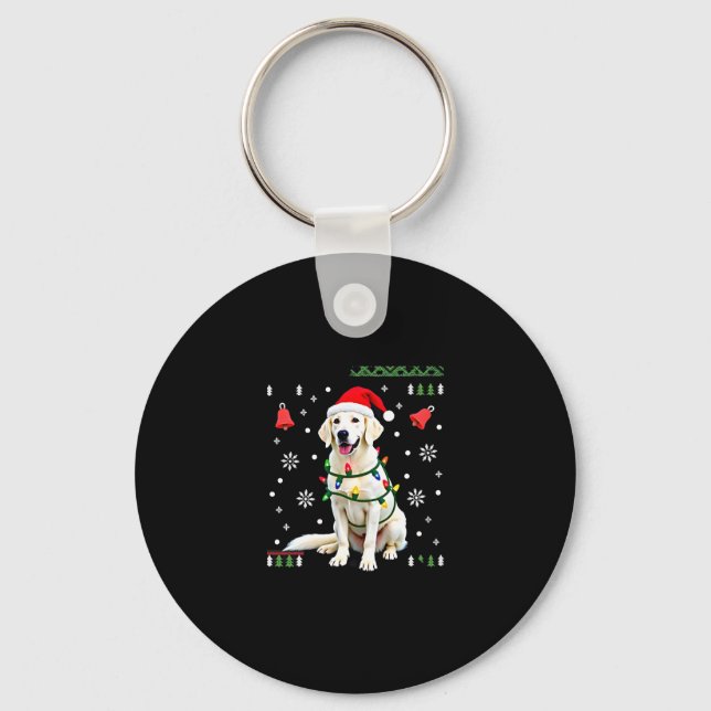 Porte-clés T-shirt de Noël drôle avec Boxer Blanc sale Pull d (Recto)