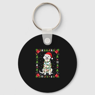 Porte-clés T-shirt de Noël drôle avec Boxer Blanc sale Pull d