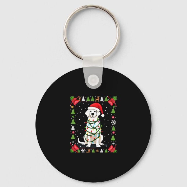 Porte-clés T-shirt de Noël drôle avec Boxer Blanc sale Pull d (Recto)