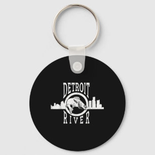 Porte-clés T Shirt de pêche au doré de la rivière de Détroit