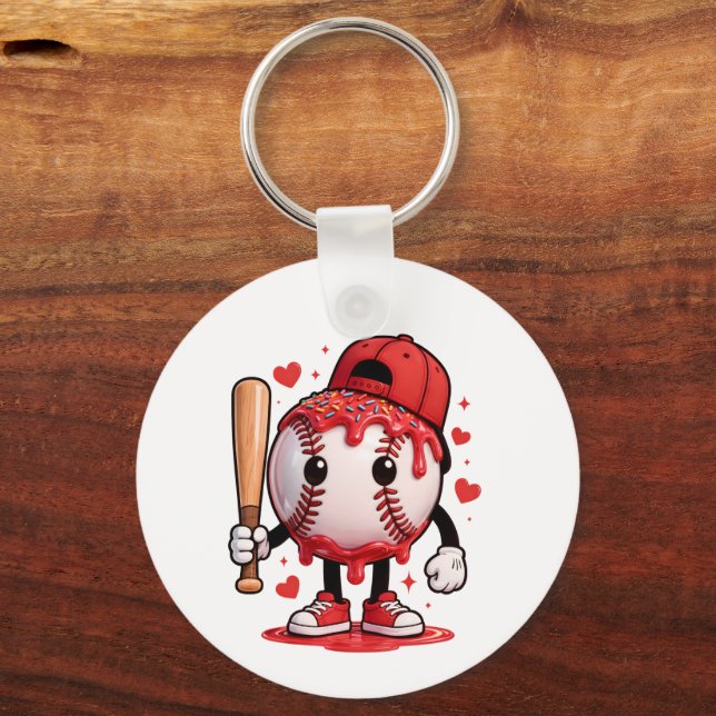 Porte-clés T-shirt de sport pour enfants avec mascotte de des (Recto)