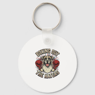 Porte-clés T-Shirt Drôle Boxer Chien Boxant les Jaloux Desi
