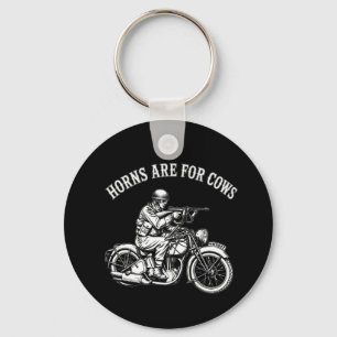 Porte-clés T-shirt drôle d'attitude de motard - Les klaxons s