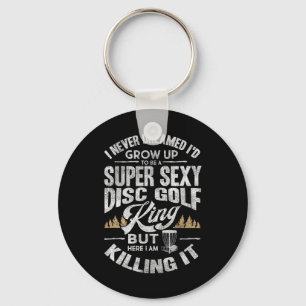 Porte-clés T-shirt drôle de golf à disque pour hommes Fête de