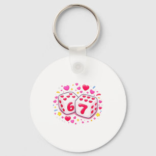 Porte-clés T-shirt drôle de la Saint-Valentin Mignon Dés 67 M