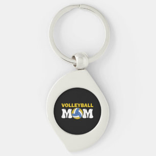 Porte-clés T-shirt drôle de maman de volley-ball féminin jour