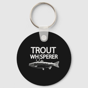 Porte-clés T-shirt drôle de pêcheur à la mouche Chuchoteur de