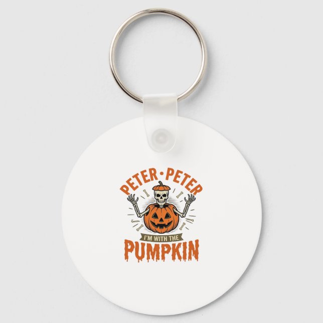 Porte-clés T-shirt drôle de squelette d'Halloween Peter Peter (Recto)