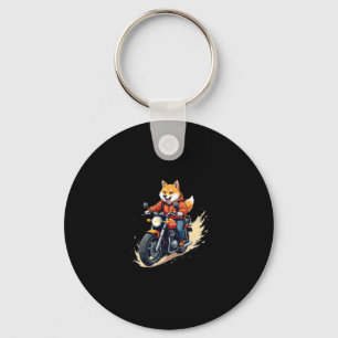 Porte-clés T-Shirt Drôle, Shiba Inu, Moto, Chien, Marionnette