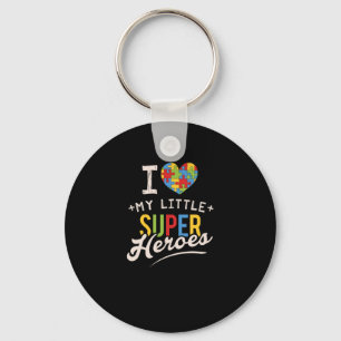 Porte-clés T-shirt du Mois de l'autisme pour enseignant d'éd