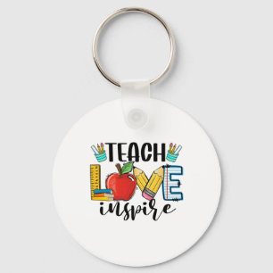 Porte-clés T-shirt enseigner l'amour inspirer drôle Ck pour l
