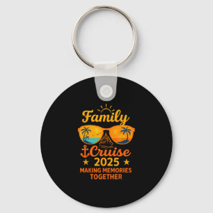 Porte-clés T-shirt Famille Croisière 2025 Souvenirs de vacanc