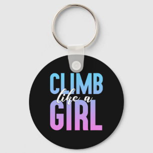 Porte-clés T Shirt Fille Mignonne Grimpeuse Cadeau Fête d'Esc