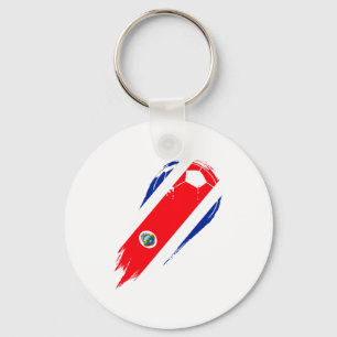 Porte-clés T Shirt Foot Pays Drapeau Du Costa Rica 