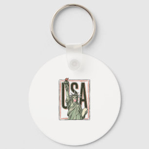 Porte-clés T-shirt graphique bubble gum Statue de la Liberté 