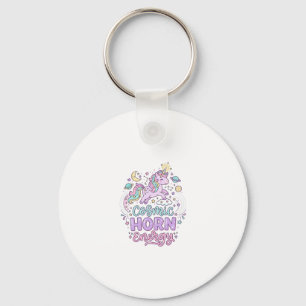 Porte-clés T-shirt graphique pastel mignon énergie corne cosm