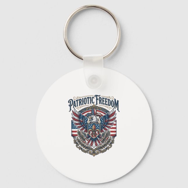 Porte-clés T-shirt graphique vectoriel de fierté cajun patrio (Recto)