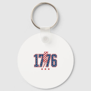 Porte-clés T-shirt graphique vintage éclair patriotique 1776_
