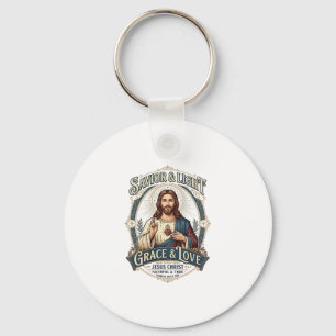 Porte-clés T-shirt graphique vintage Jesus Thrift Store chass