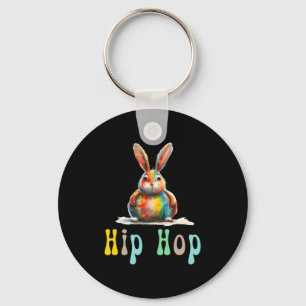 Porte-clés T Shirt Hip Hop Pâques Lapin de Pâques Drôle 