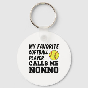 Porte-clés T-Shirt Homme Mon Joueur De Softball Préféré M'app