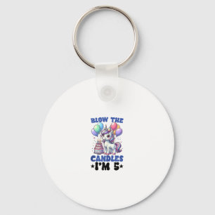 Porte-clés T-shirt Licorne Enfants 5ème Anniversaire Garçon 5