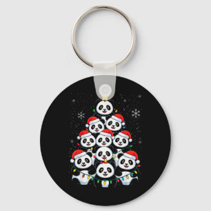 Porte-clés T Shirt Lover Noël Panda Arbre de Noël