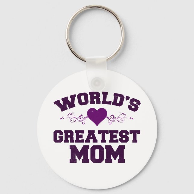 Porte-clés T-Shirt Meilleure maman du monde (Recto)
