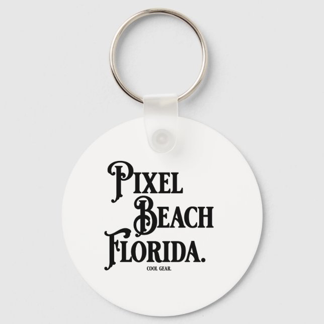 Porte-clés T-Shirt Pixel Beach Floride (Recto)